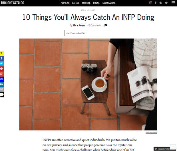 article photo: 10 Things You'll always Catch an INFP Doing
